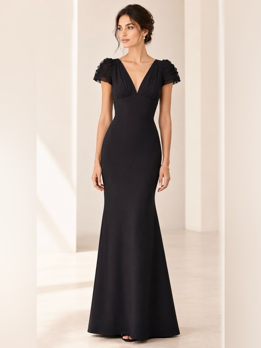 LA PETIT ROBE CHIARA BONI DRESS BLACK COLOR SIZE IT50/14US